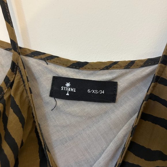 Thrills DISRUPTED PARADISE DRESS - PALM BRONZE XS - Picture 3 of 5